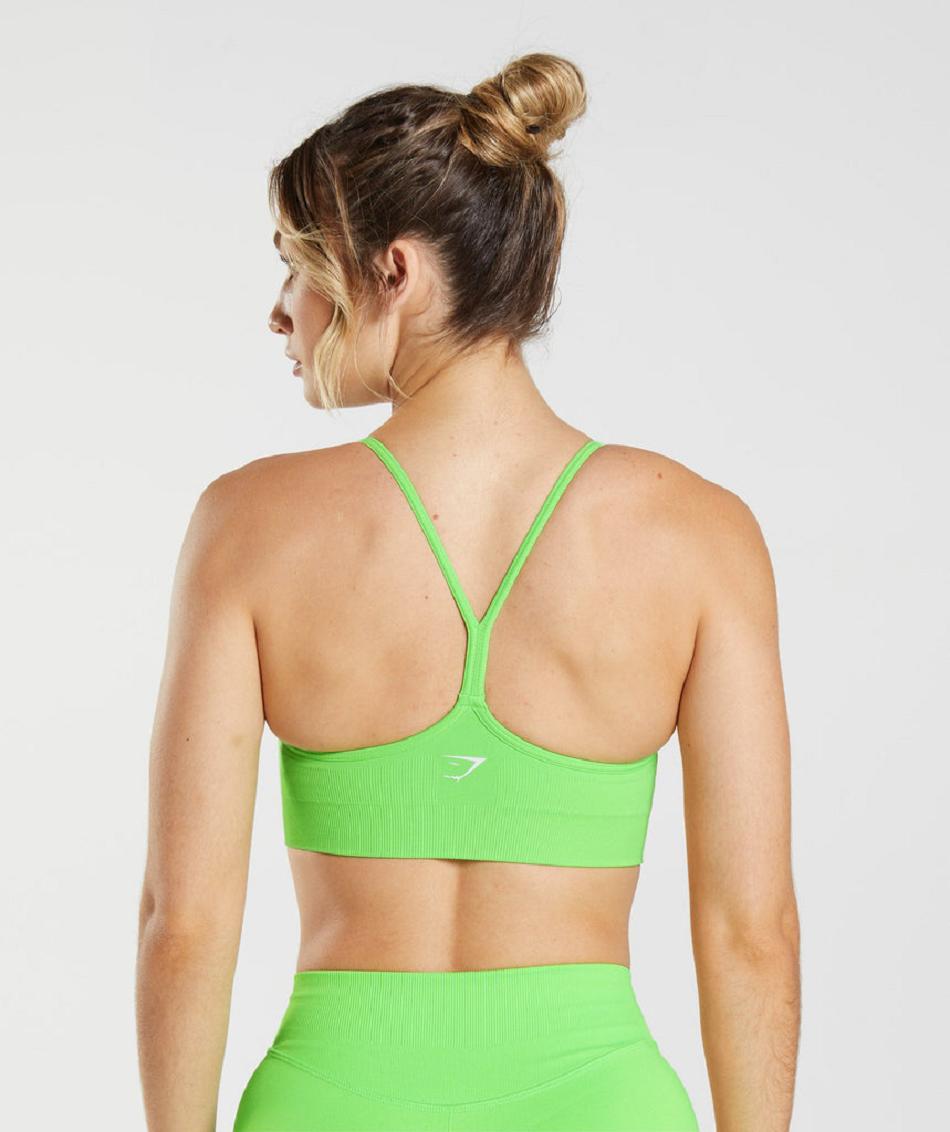 Sujetadores Deportivos Gymshark Sweat Seamless Mujer Verde Claro | CO 2165JPQ